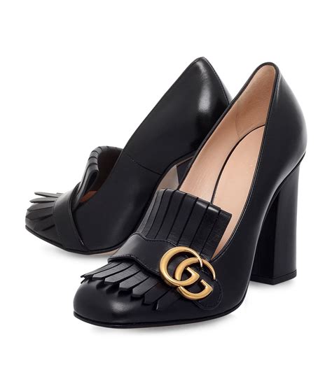 gucci heels platform|gucci marmont fringe heels.